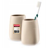 KADAX Kopalniška skodelica za zobno ščetko, keramična posoda za zobno pasto, bež, 2 kosa, (5000353638) Cene