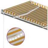  Automatska tenda sa senzorom LED 400x300 cm žuto-bijela | shoptok.hr