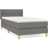Maison Chic Box spring postelja - Vzmetna postelja z vzmetnico temno siva 100x200 cm blago SL13981, (21902081) Cene