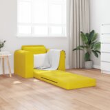 vidaXL Floor Sofa Bed 2-u-1 Žuti 98x71x83 cm Baršun | shoptok.hr