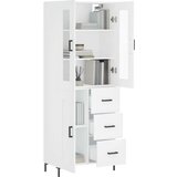  Visoka komoda bijela 69 5x34x180 cm konstruirano drvo | shoptok.hr