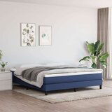  Box spring posteljni okvir moder 160x200 cm blago, (20792222) Cene