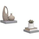  Plutajuće zidne police 2 kom sive 23 x 23,5 x 3,8 cm MDF | Eponuda.com