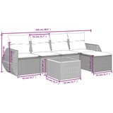 vidaXL 6-dijelni set vrtnih sofa s jastucima crni od poliratana | shoptok.hr