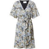 SISTERS POINT Obleka 'NEW GRETO' svetlo modra / svetlo rumena / črna | Shoptok.si