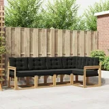 Set vanjskih sofa 5 kom. Bijela i crna