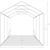  Garažni šator PVC 2,4 x 3,6 m zeleni | shoptok.hr