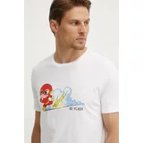 United Colors Of Benetton Bombažna kratka majica moška, bela barva, 30964M01S