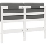  Tapecirani uzglavlje s uzglavljem Bijela i svijetlo siva 120 cm | shoptok.hr