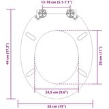  Toaletni pokrov s tiho zaporo 2 pcs Modra 44 x 38 cm MDF plošča, (5000207975) | Shoptok.si