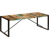 vidaXL Blagovaonski stol od masivnog obnovljenog drva 220 x 100 x 75 cm | shoptok.hr