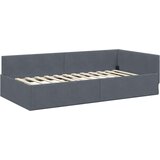  Kotni okvir postelje z matrico Drugo 2 pcs Siva Žamet, (5000121512) | Shoptok.si