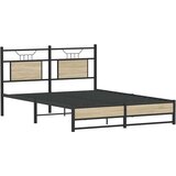 vidaXL Okvir kreveta bez madraca boja hrasta sonome 140x190 cm drveni | shoptok.hr