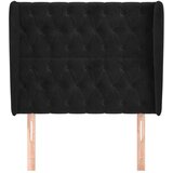  Uzglavlje s ušima crno 93x23x118/128 cm baršunasto | shoptok.hr