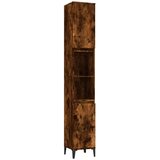  Kopalniška omarica dimljeni hrast 30x30x190 cm inženirski les | Shoptok.si