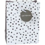 GIFT Bag With Dots Inscription Just For You 23 x 18 x 10.5 cm | Shoptok.si