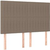  Krevet box spring s madracem LED smeđesivi 140x190 cm tkanina | shoptok.hr