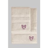 Foutastic Hope - Beige Beige Hand Towel & Bath Towel Set (2 Pieces) | ePonuda.com