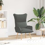 vidaXL Sproščujoči stol temno sivo blago | Shoptok.si