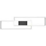  Crno-bijela LED stropna svjetiljka s daljinskim upravljačem/s mogućnosti zatamnjivanja 28x100 cm Albany – | shoptok.hr