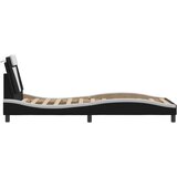  Okvir kreveta Viana s LED-om bez madraca crno-bijeli 80x200cm | shoptok.hr