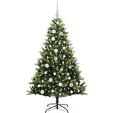 vidaXL Umjetna zložljiva božićna jelka 150 LED Zelena 120 cm PVC in PE | Shoptok.si