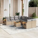  9-dijelni set vrtnih sofa s jastucima bež od poliratana | shoptok.hr