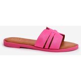 Boto Women's Flat Heeled Slippers With Cutouts Eco Suede Fuchsia Teterre | Shoptok.si
