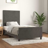  Okvir za krevet bez madraca tamnosivi 80x200 cm baršunasti | shoptok.hr