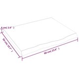 Stolna Mizna plošča temno siva 60x50x4 cm obdelana trdna hrastovina, (20818455) | Shoptok.si