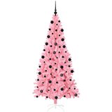 vidaXL Božično drevo med 300 LED z stojalom Roza 210 cm PVC | Shoptok.si