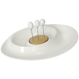 Brandani Garnitura 2-delni krožnik porcelan, +3kosi vilice | Shoptok.si