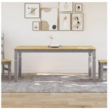 vidaXL Blagovaonski stol Corona sivi 180x90x75 cm od masivne borovine Cijene