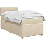 Boxspring krevet s madracem Krem 100 x 200 cm Tkanina 100 x 200 x 100.5 cm | Shoptok.si