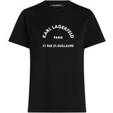 Karl Lagerfeld Majica 'Rue St-Guillaume' crna / bijela Cijene