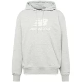 New Balance Sweater majica 'ESSENTIALS' svijetlosiva / bijela