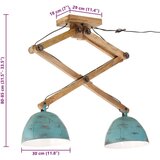  Stropna svetilka 25 W obrabljeno modra 29x18x85 cm E27, (21410245) | Shoptok.si