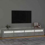 TV omarica z LED lučkami betonsko siva 240x35x40 cm, (20734665) | Shoptok.si