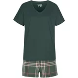 Lascana Kratke hlače za spanje zelena / mešane barve
