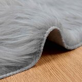  Tepih od umjetne ovčje kože TAFALLA Siva Ø 120 cm Poliester | shoptok.hr