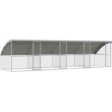  Kavez za piliće 4 pcs Srebrno 800 x 200 x 200 cm Cinkani čelik | shoptok.hr