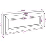  Unutarnja boja prozora u podrumu bijela RISOR 105 x 45 cm - Bijela 105 x 45 cm s dvostrukim staklenjem | shoptok.hr