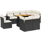  The Living Store Vrtna sedežna garnitura 9-delna z blazinami črn poli ratan - Vrtna Sedežna Garniture, (21461240) | Shoptok.si