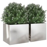  Sadilice 2 kom srebrne 32 x 30 x 29 cm od nehrđajućeg čelika | shoptok.hr
