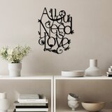 Opviq zidna dekoracija All You Need is Love, 44x57 cm, 1.5 mm, Crna Cene
