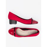 GOODIN Red pumps with a bow and a patent leather toe | Shoptok.si
