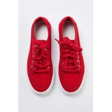 Trendyol ženske patike Red Canvas Lace-Up High Sole Retro Sports Shoes | Eponuda.com