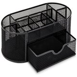  organizator za uredski pribor s ladicom, crni | shoptok.hr