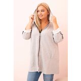 Kesi Włoski Women's butter-colored sweatshirt with decorative sleeves black Cene