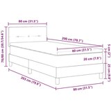 Box Postelja z vzmetnico z vzmetnico Črna 80 x 200 cm blago, (5000126224) Slike